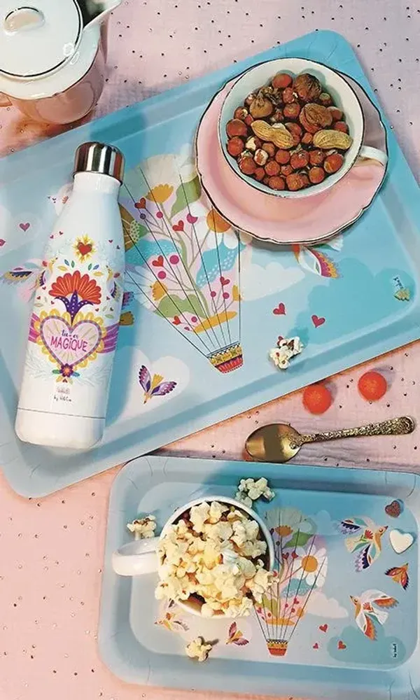 Gifts - Isothermal bottles created and printed in France - HIRONDELLES & CIE BY MAISON ROYAL GARDEN