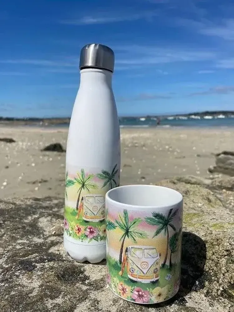 Gifts - Isothermal bottles created and printed in France - HIRONDELLES & CIE BY MAISON ROYAL GARDEN