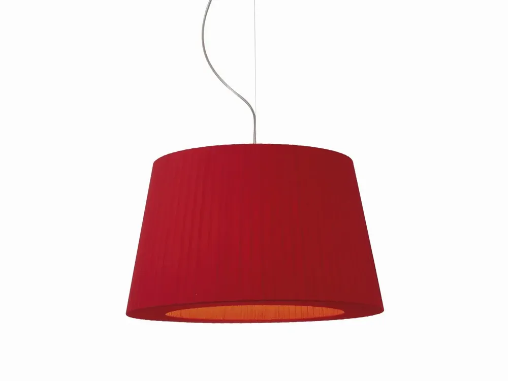 Hanging lights - TOSCANA hanging lamp with lampshade in white, red, beige or black. - LUXCAMBRA