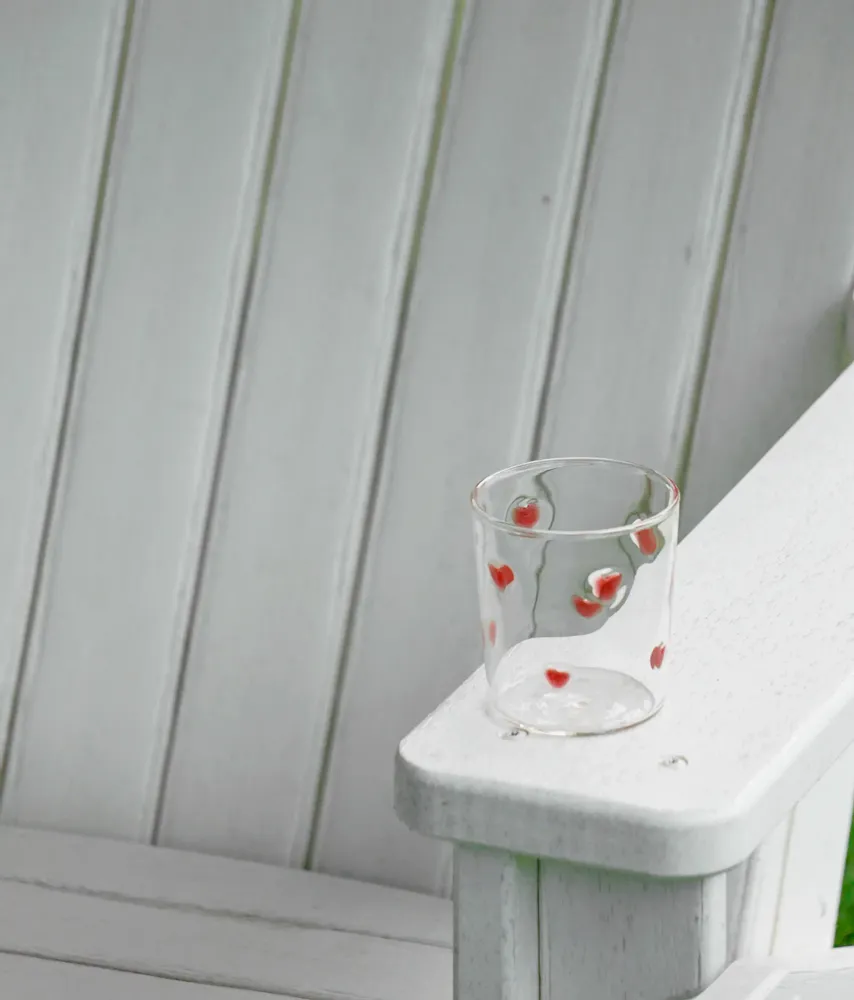 Glass - Glass hearts / set of 2 - red - AND NOOK