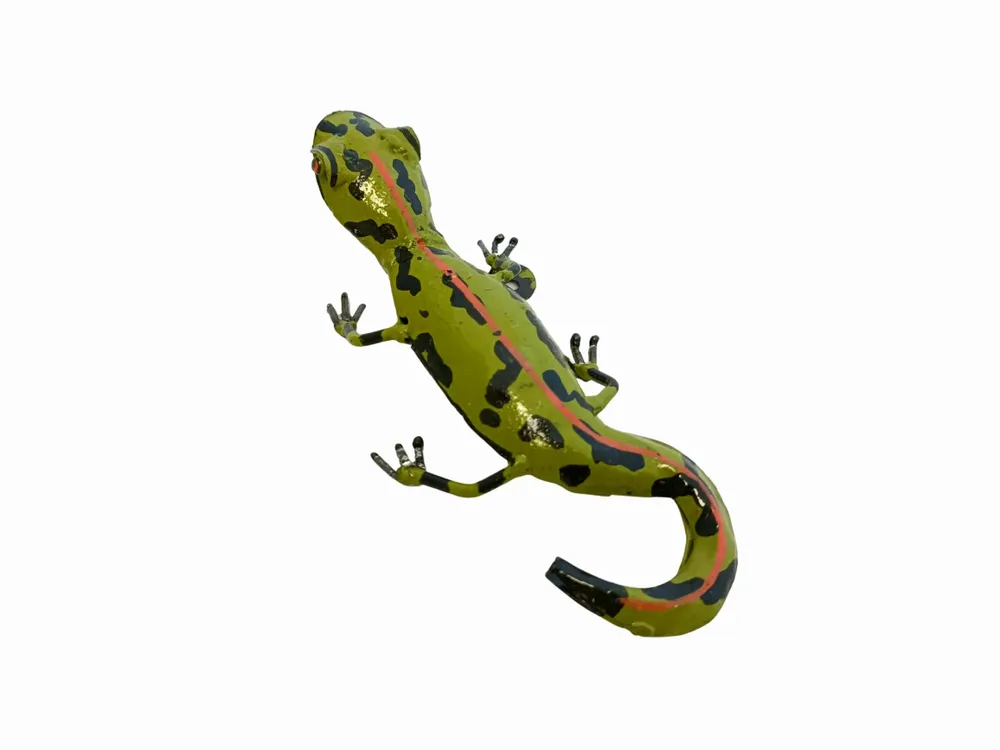 Outdoor decorative accessories - Salamander Recycled Metal Sculpture For Wall 15/20cm - TERRE SAUVAGE