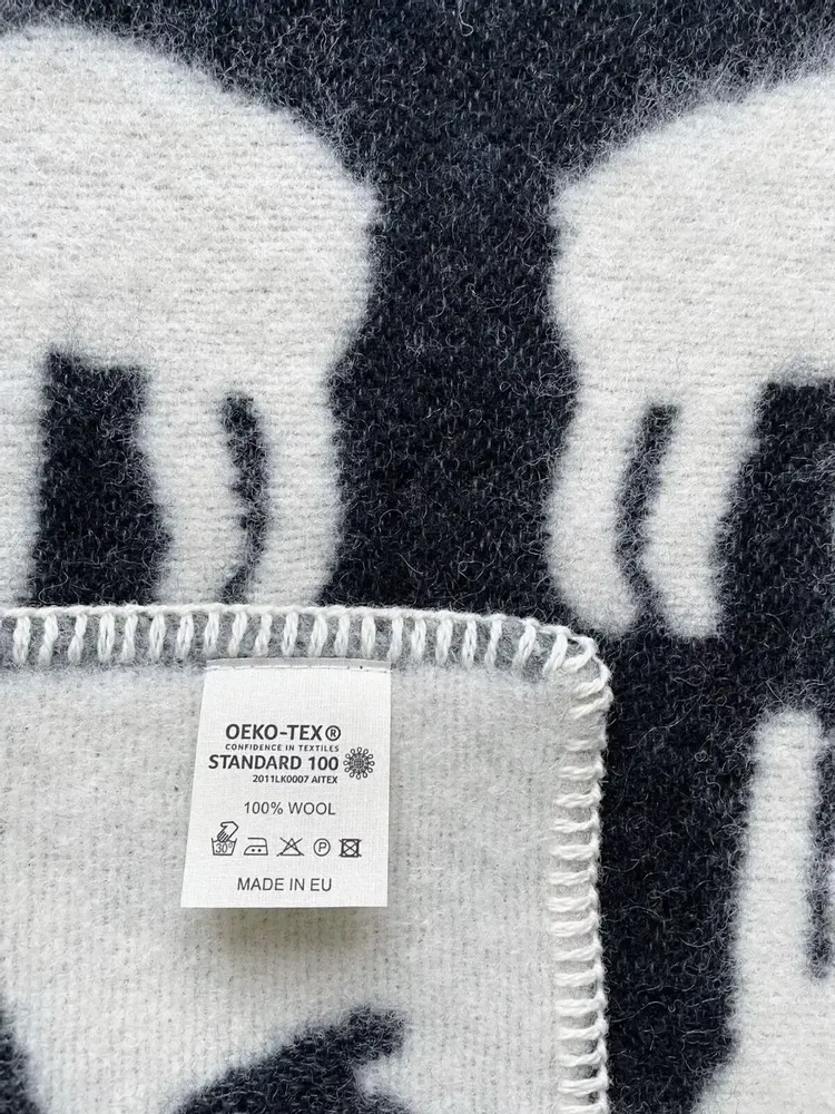 Plaids - Plaid couverture en laine, Élan Anthracite - WOOL ONLY BY JOWOLLINA