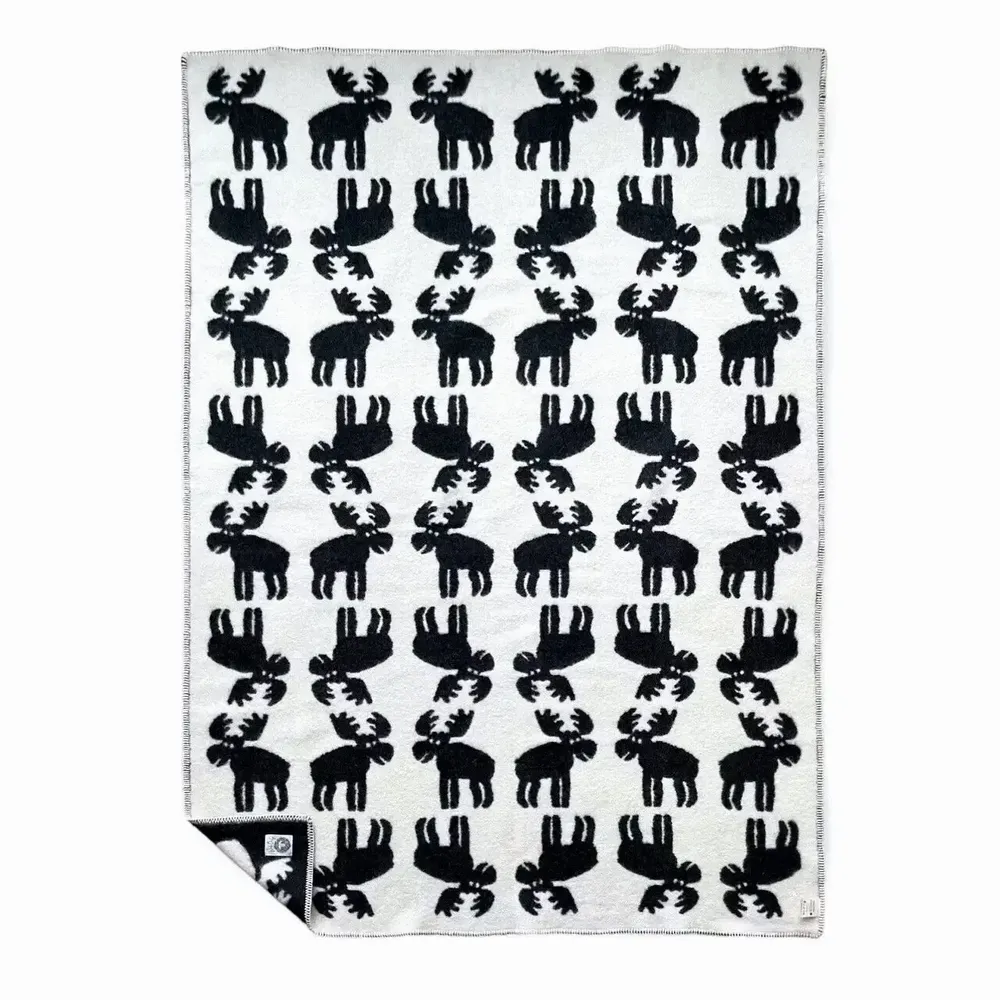 Plaids - Plaid couverture en laine, Élan Anthracite - WOOL ONLY BY JOWOLLINA