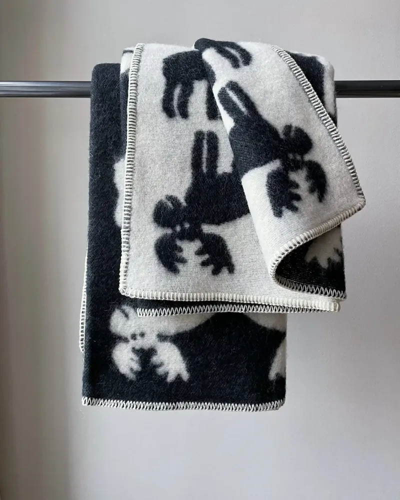 Plaids - Plaid couverture en laine, Élan Anthracite - WOOL ONLY BY JOWOLLINA