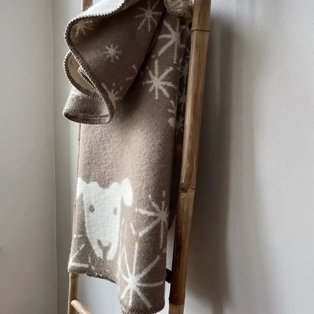 Plaids - Plaid couverture en laine, Mouton Pissenlit Argile - WOOL ONLY BY JOWOLLINA