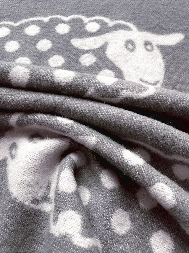 Plaids - Plaid couverture en laine, Pois - WOOL ONLY BY JOWOLLINA