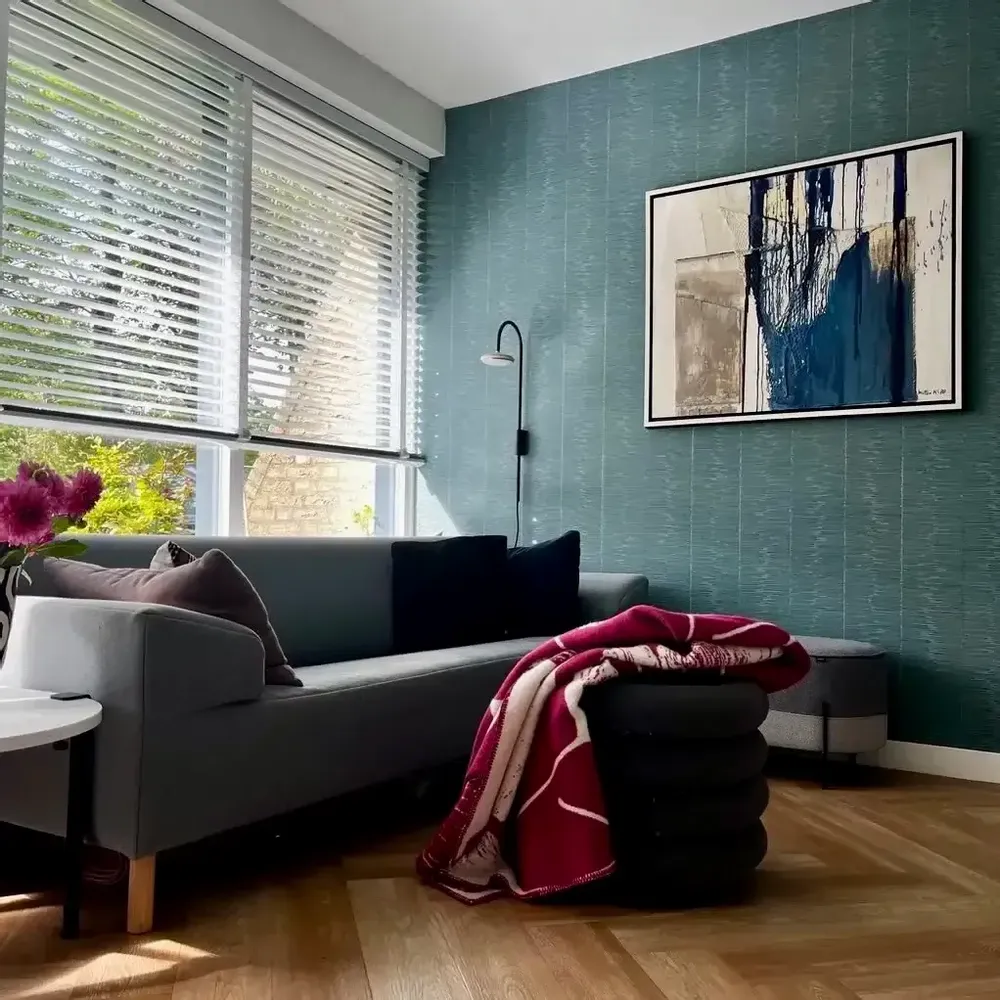 Plaids - Plaid couverture en laine, Ginkgo Framboises Magenta - WOOL ONLY BY JOWOLLINA