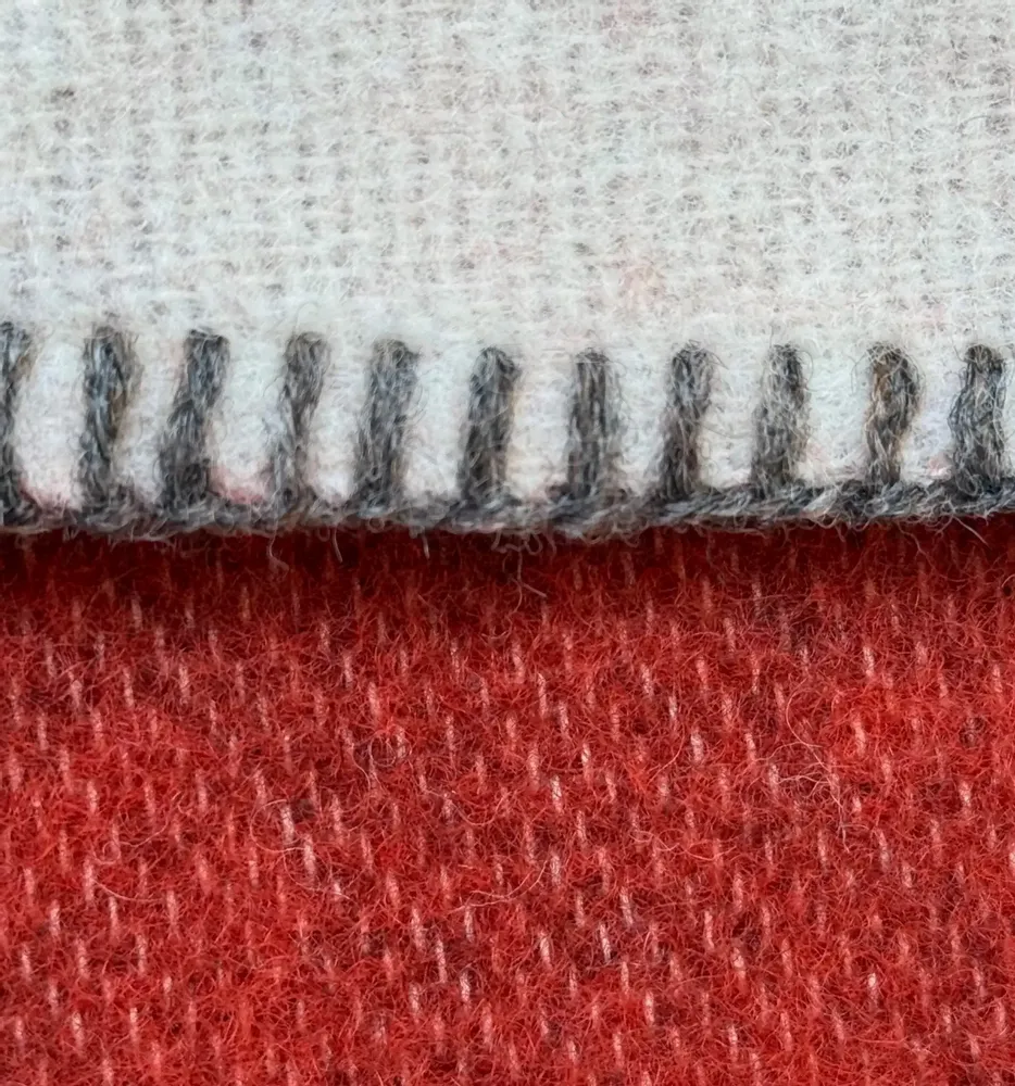 Plaids - Plaid couverture en laine, Brique - WOOL ONLY BY JOWOLLINA