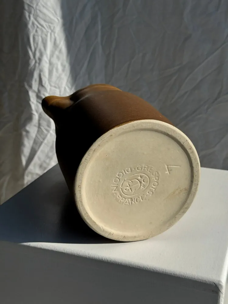 Carafes - Grande carafe en grès Digoin France H22 - OFFICE OBJETS