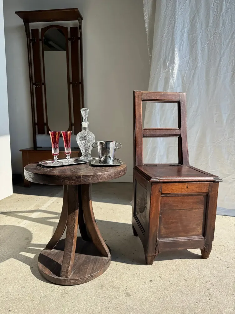 Chaises - Chaise coffre ancienne en chêne - OFFICE OBJETS