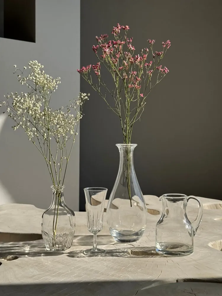 Carafes - Single oval glass carafe H 26.5cm - OFFICE OBJETS