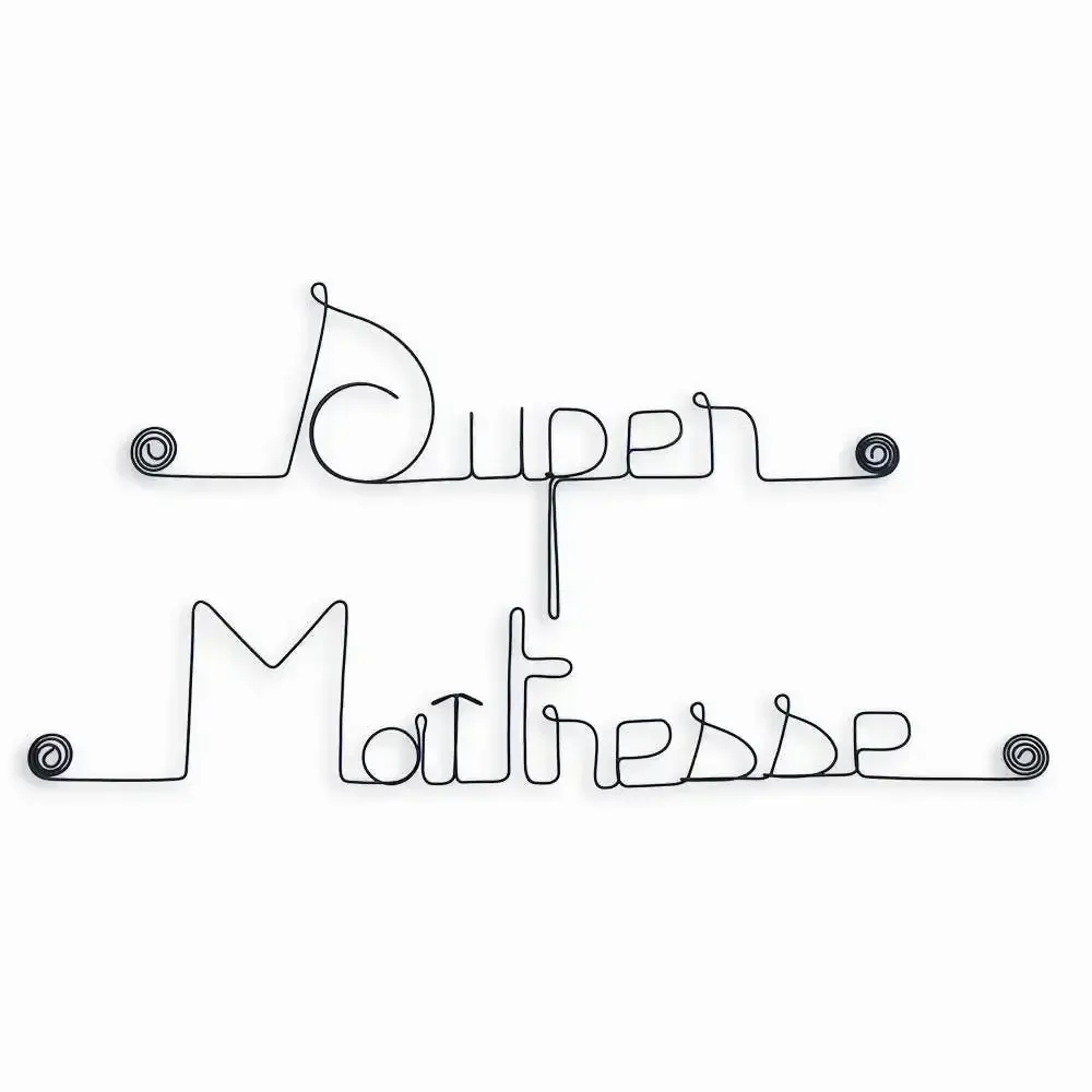 Autres décorations murales - Cadeau de fin d'année scolaire " Super Maîtresse " - Déco - BIJOUX DE MUR