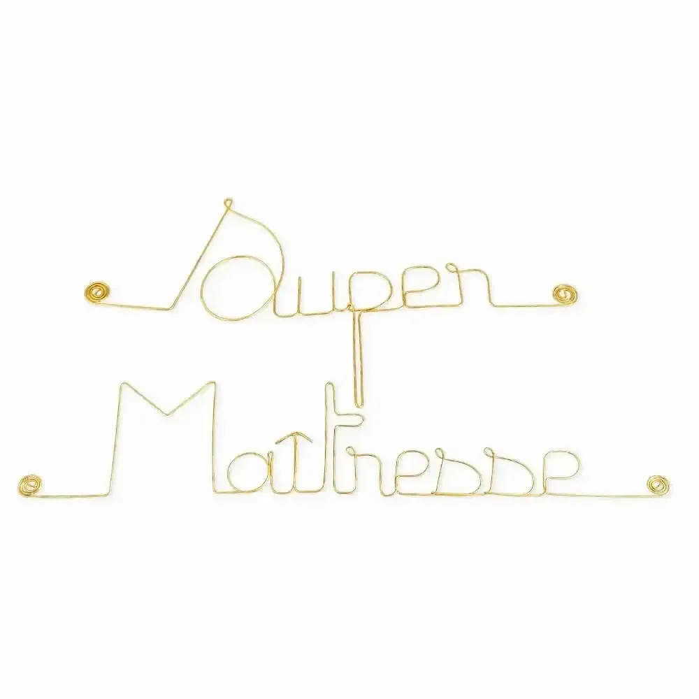 Autres décorations murales - Cadeau de fin d'année scolaire " Super Maîtresse " - Laiton - BIJOUX DE MUR