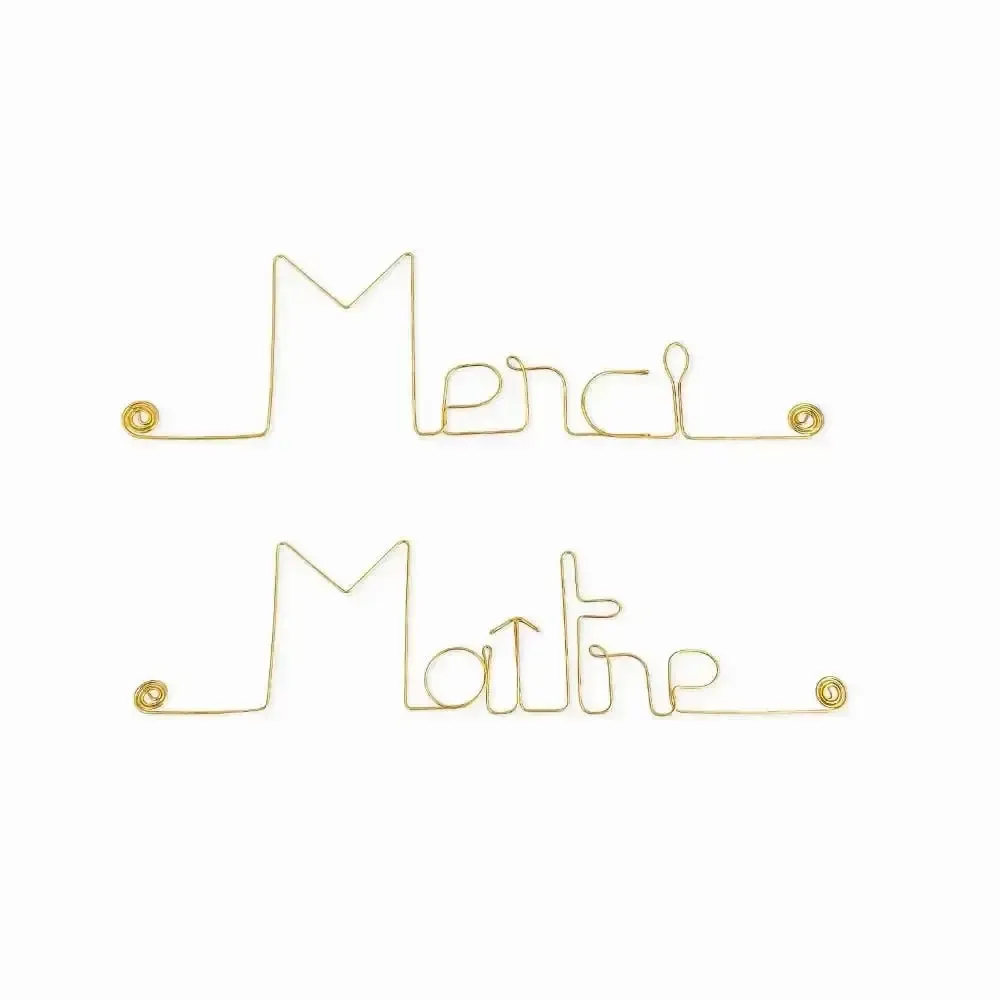 Autres décorations murales - Cadeau de fin d'année scolaire "Merci maître" - Laiton - BIJOUX DE MUR