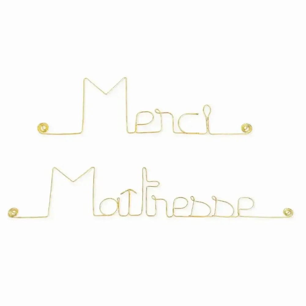 Other wall decoration - End of school year gift "Thank you teacher" - Brass - BIJOUX DE MUR