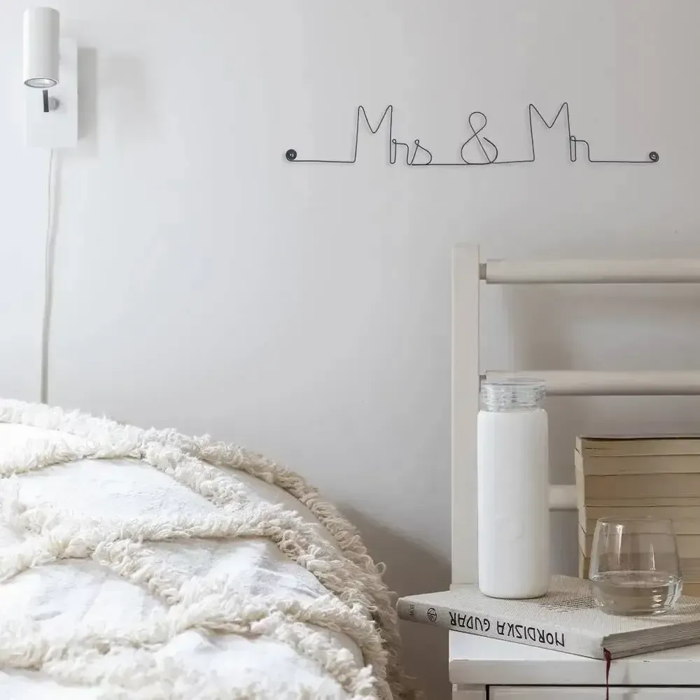 Autres décorations murales - Cadeau Saint Valentin : Mrs & Mr - BIJOUX DE MUR