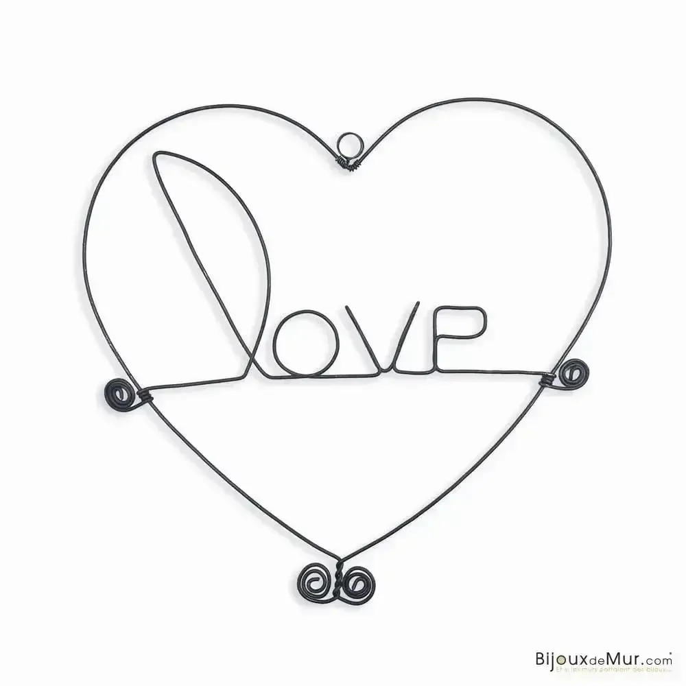 Other wall decoration - Valentine's Day "Love" heart frame - to pin - BIJOUX DE MUR