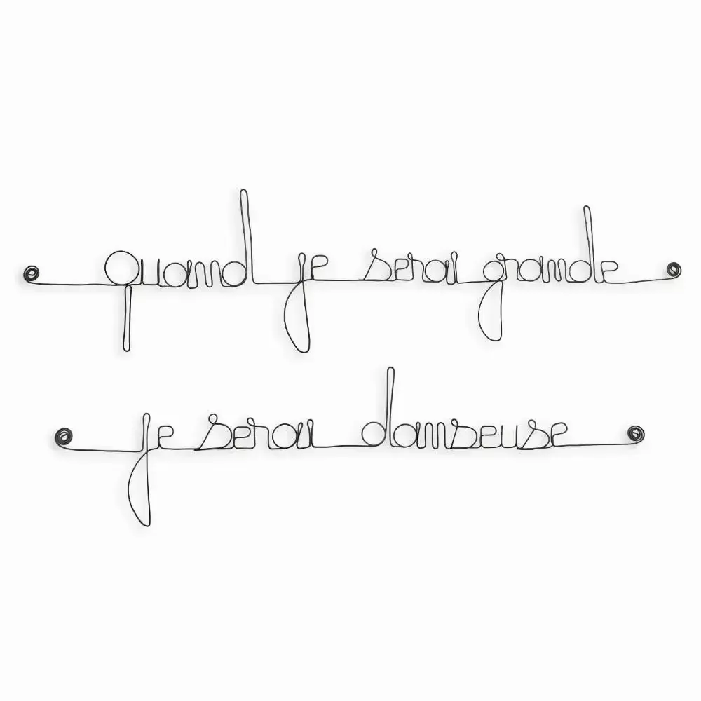 Autres décorations murales - Citation " Quand je serai grande, je serai danseuse " - BIJOUX DE MUR