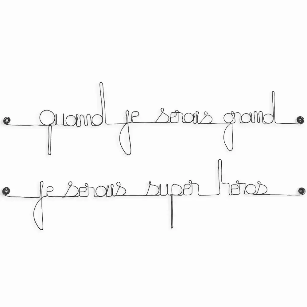 Other wall decoration - Quote "When I grow up, I'll be a superhero" - BIJOUX DE MUR