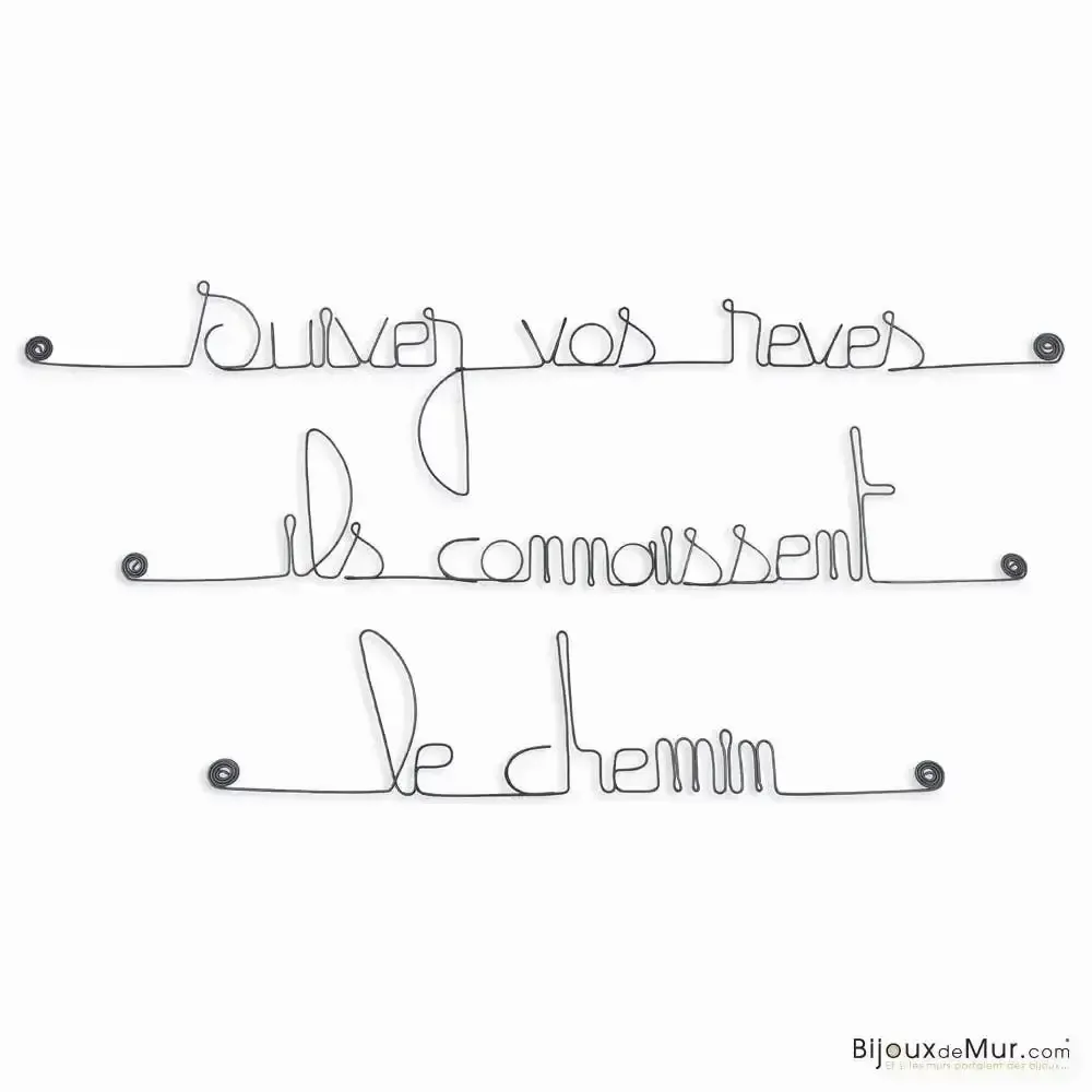 Other wall decoration - Metal Wall Decor Quote "Follow your dreams,..." - BIJOUX DE MUR