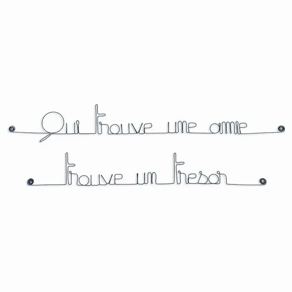 Other wall decoration - Iron quote "He who finds a friend finds a treasure" - BIJOUX DE MUR