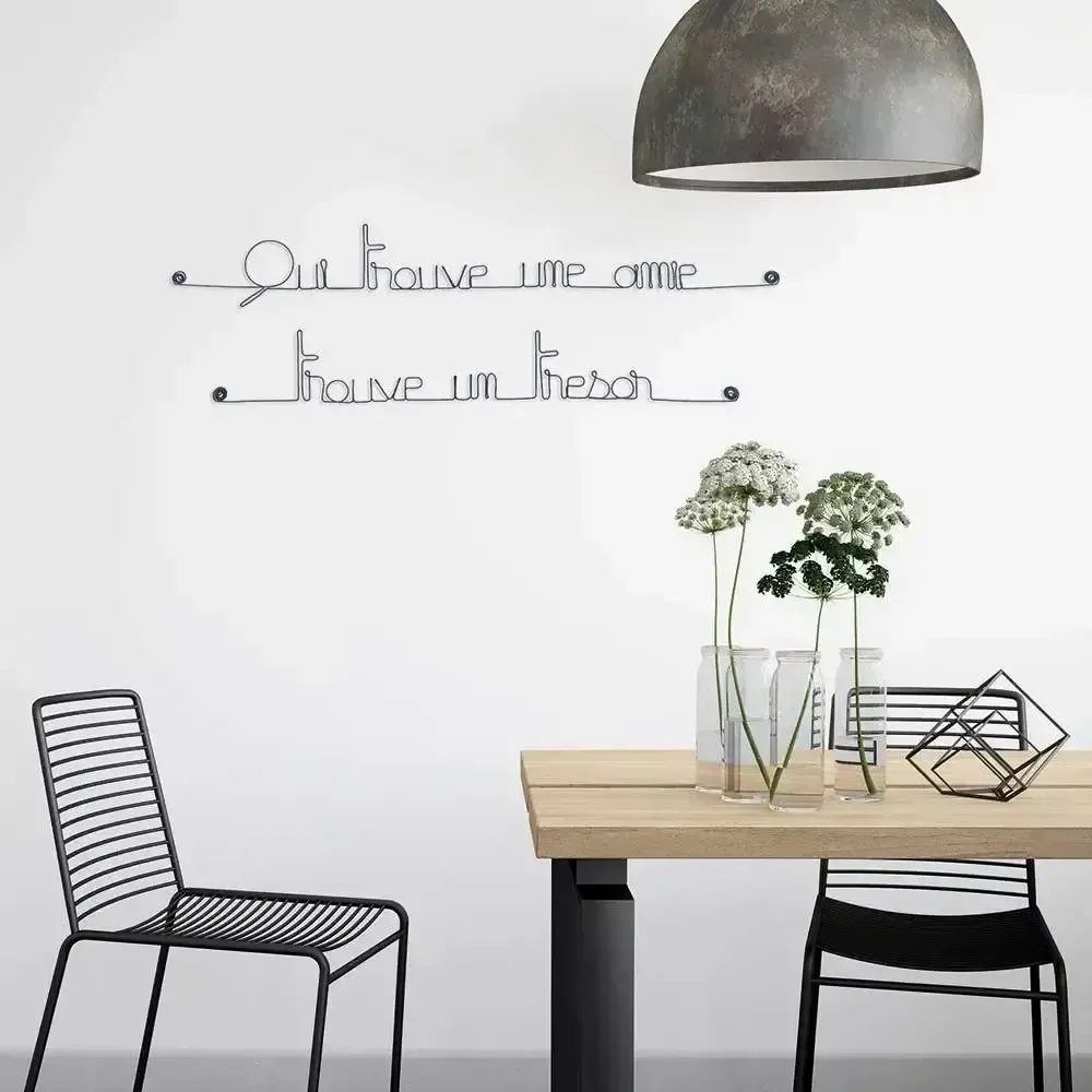 Other wall decoration - Iron quote "He who finds a friend finds a treasure" - BIJOUX DE MUR