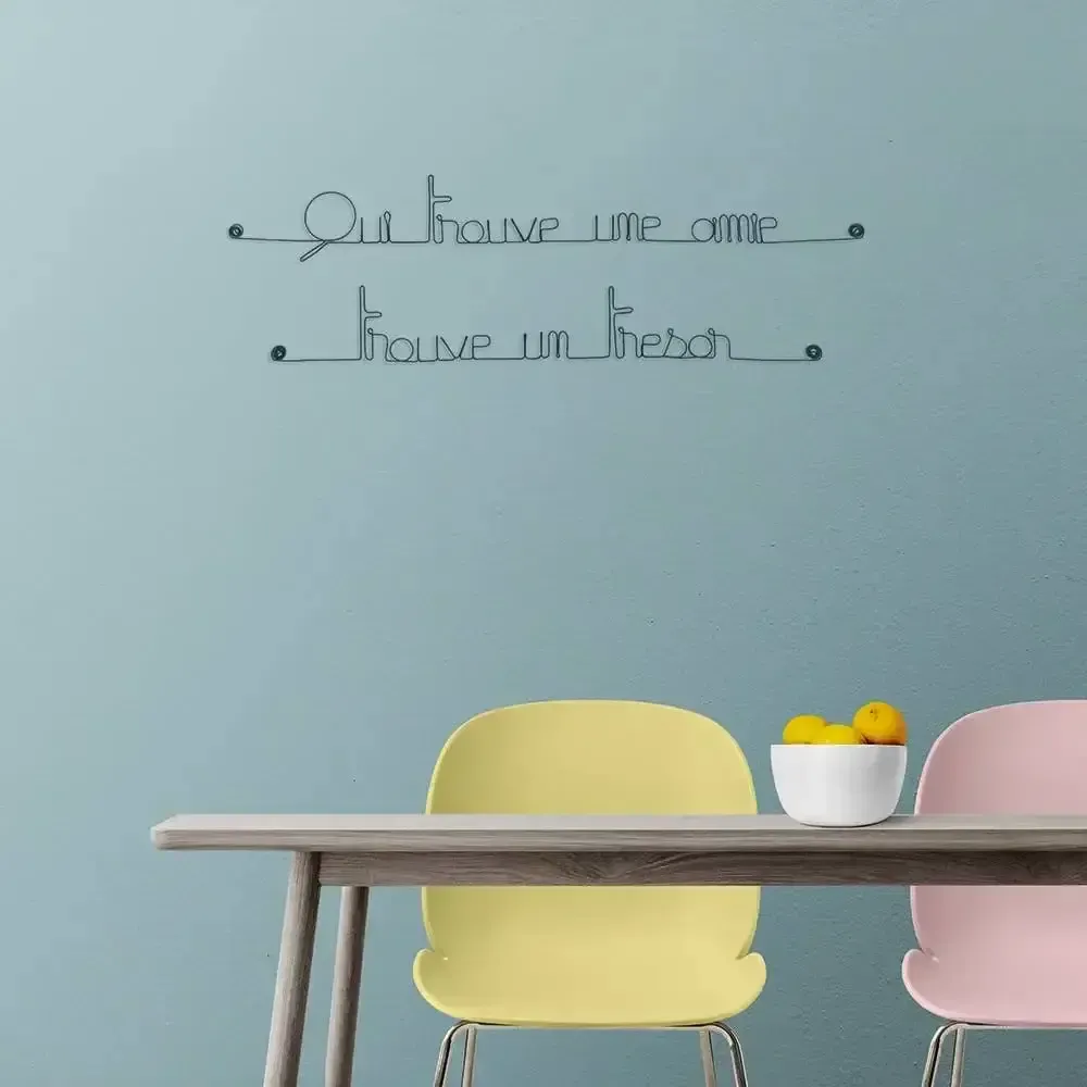 Other wall decoration - Iron quote "He who finds a friend finds a treasure" - BIJOUX DE MUR