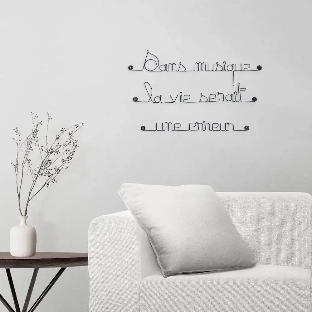 Other wall decoration - Wireframe Quote about Music - BIJOUX DE MUR