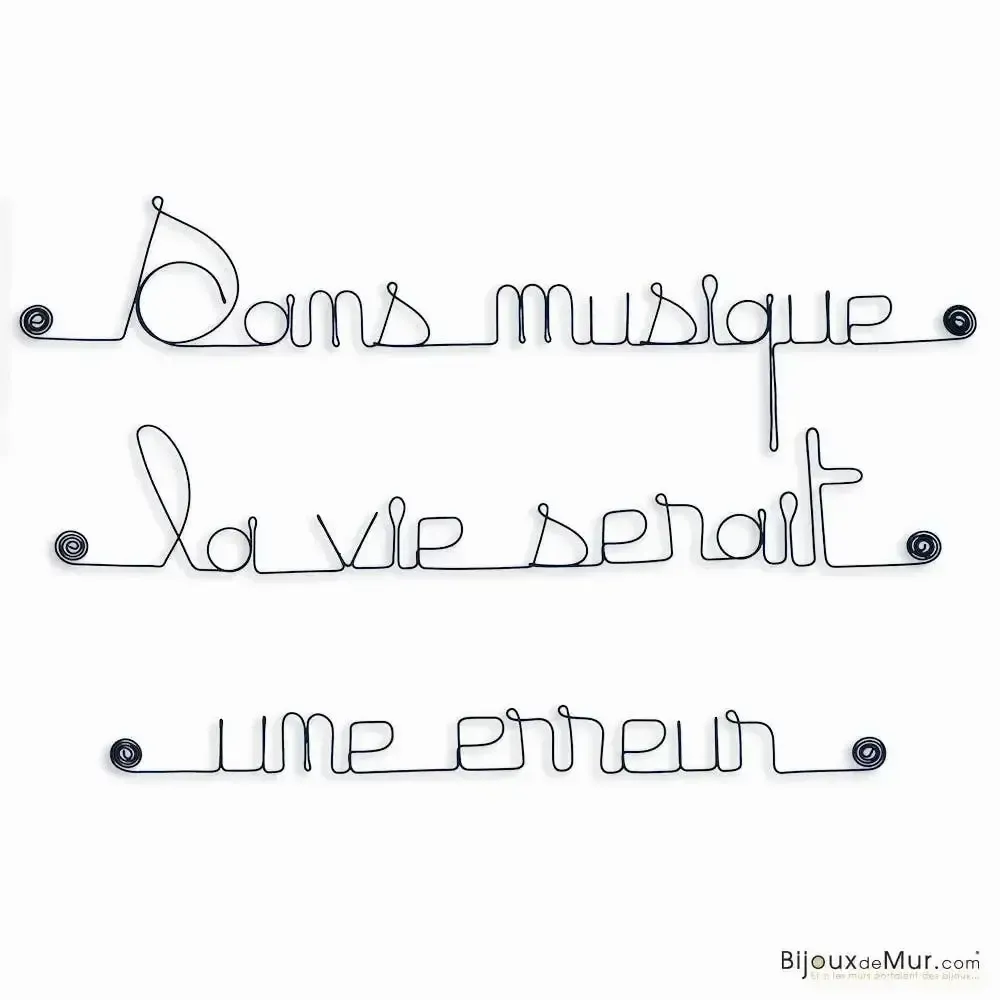Other wall decoration - Wireframe Quote about Music - BIJOUX DE MUR