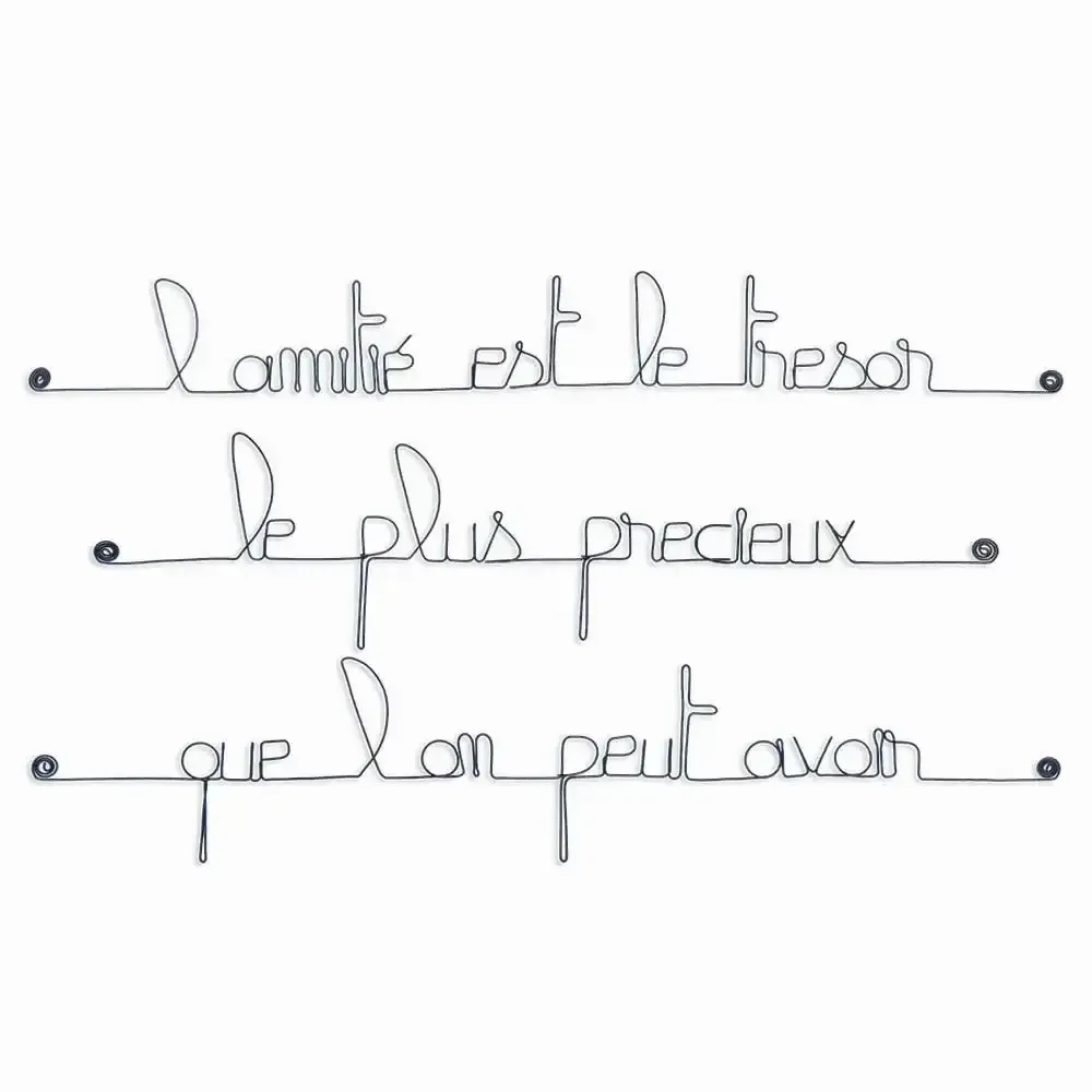 Autres décorations murales - Citation en métal sur l'Amitié - BIJOUX DE MUR