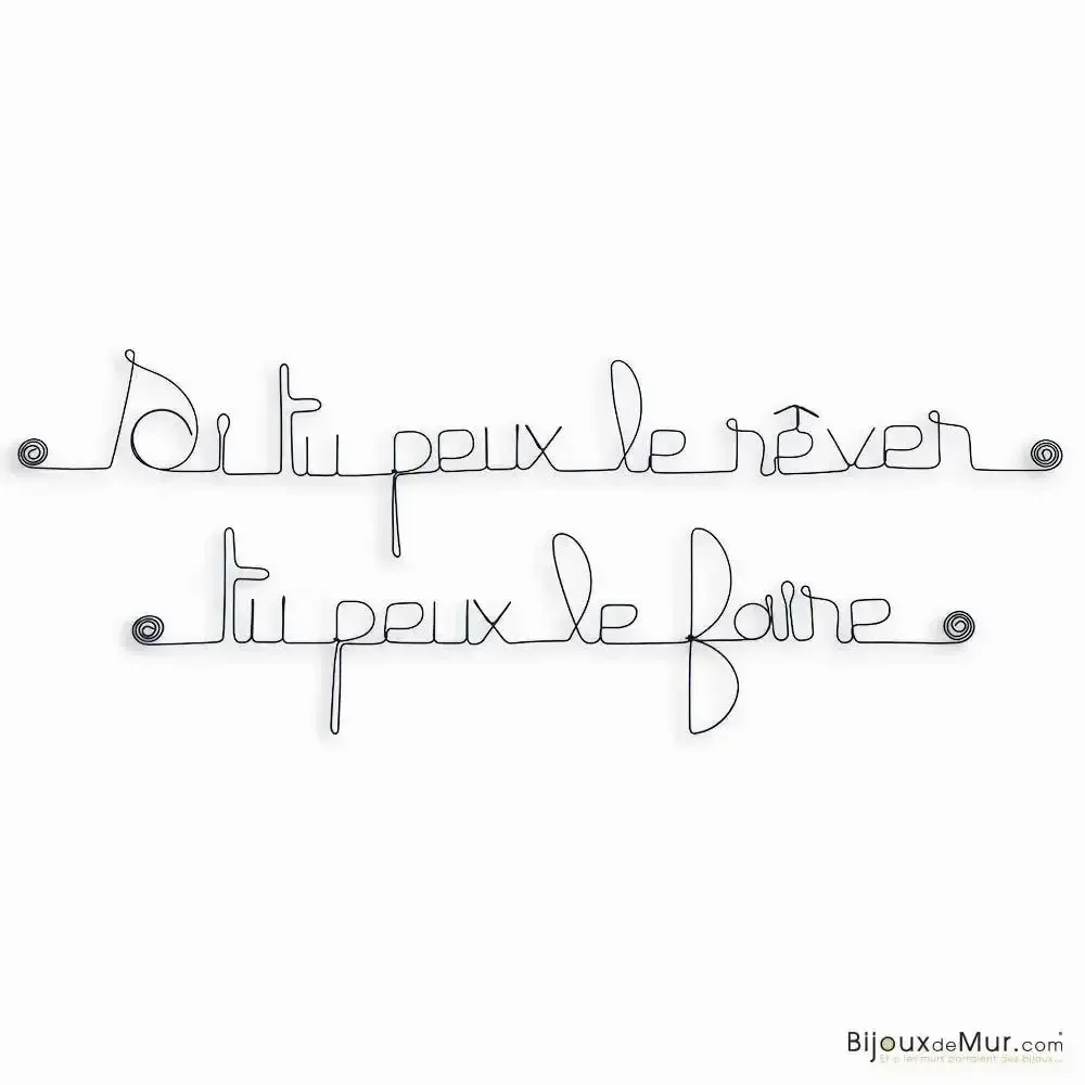 Other wall decoration - Metal Quote "If you can dream it, you can do it" - BIJOUX DE MUR