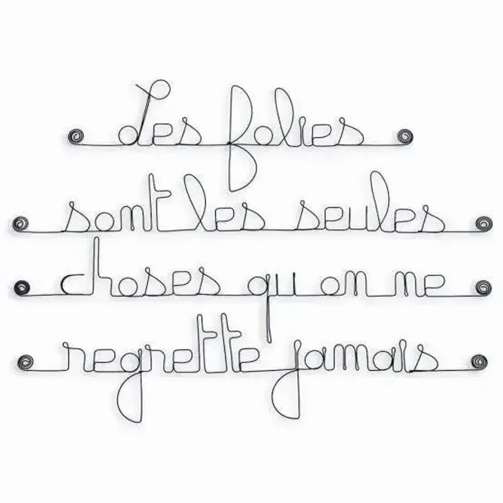 Autres décorations murales - Citation Métal Oscar Wilde - Déco Murale - BIJOUX DE MUR