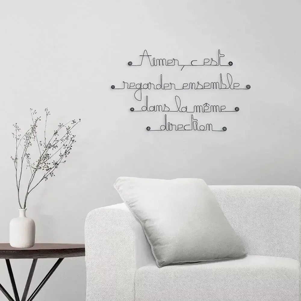 Autres décorations murales - Citation murale Amour pour Couple - BIJOUX DE MUR