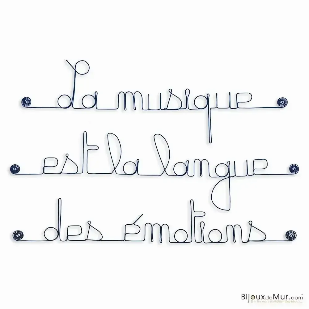 Autres décorations murales - Citation murale sur la Musique - BIJOUX DE MUR