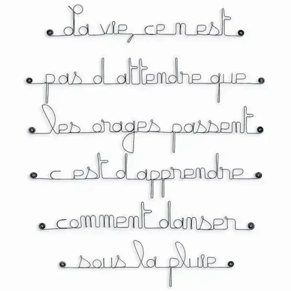 Autres décorations murales - Citation sur la Vie - Déco Murale - BIJOUX DE MUR