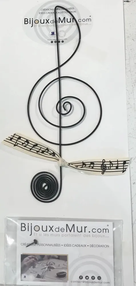Autres décorations murales - Clé de Sol - Déco Murale Note de Musique - BIJOUX DE MUR