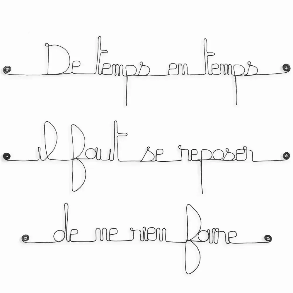 Autres décorations murales - Déco :De temps en temps il faut se reposer de ne rien faire - BIJOUX DE MUR