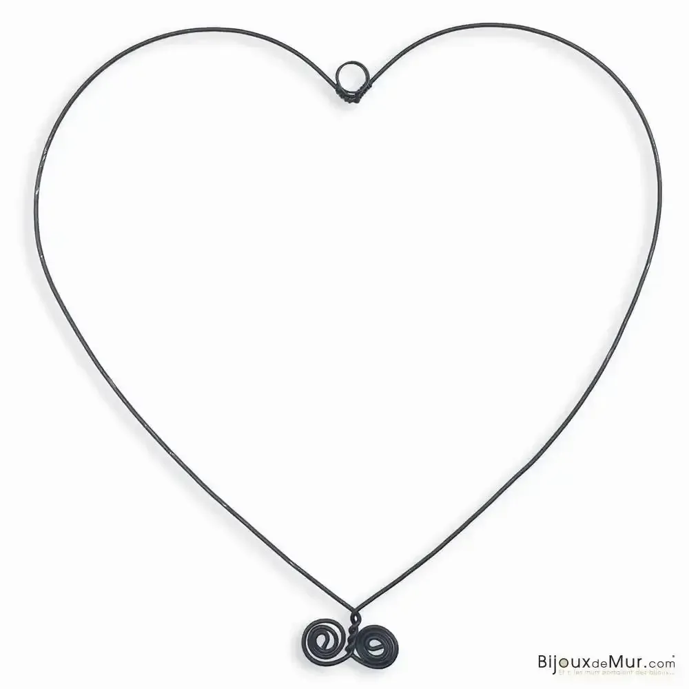 Other wall decoration - Wire wall decoration "Large Heart" - Wall jewelry - BIJOUX DE MUR