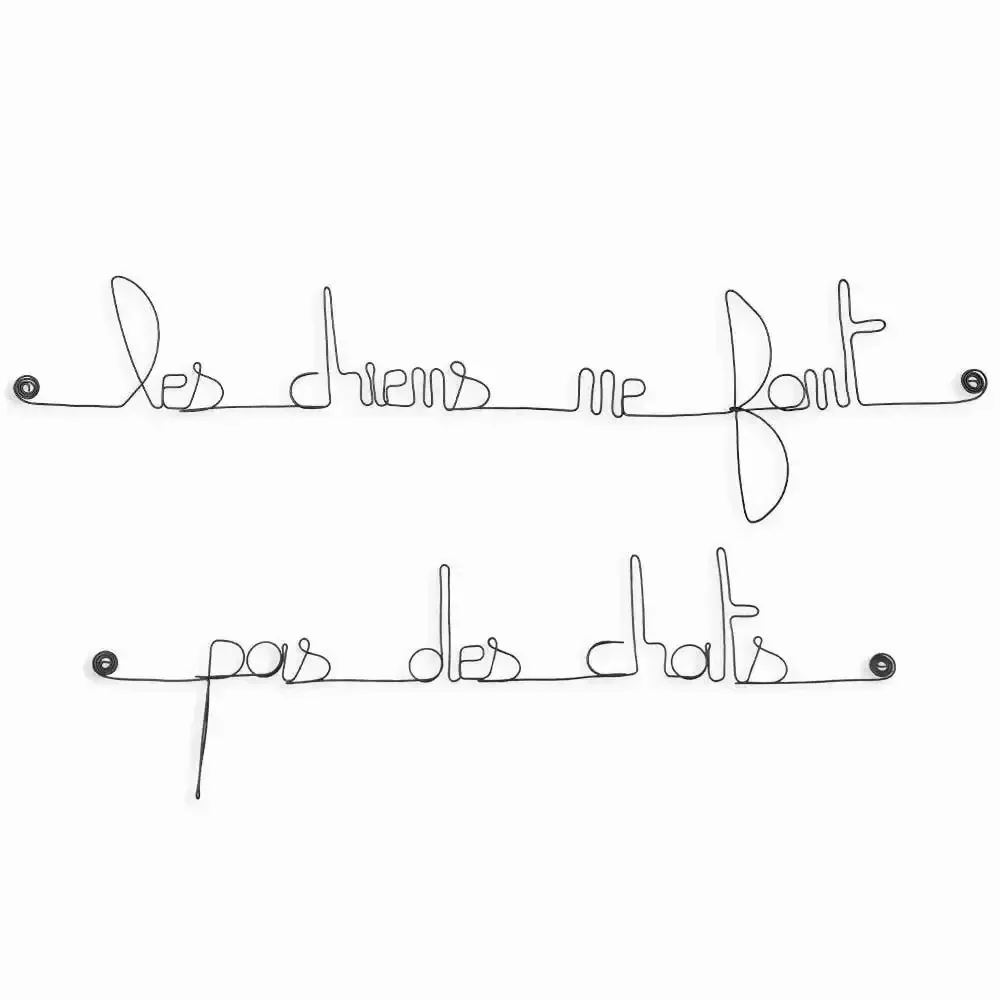 Other wall decoration - Déco Murale en fil de fer " Les chiens ne font pas des chats - BIJOUX DE MUR