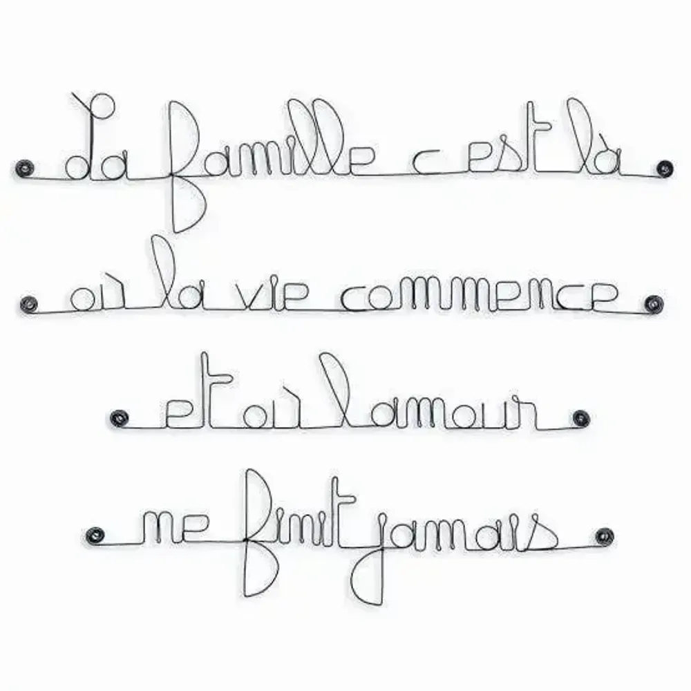 Other wall decoration - Wire Wall Decor - Family - BIJOUX DE MUR