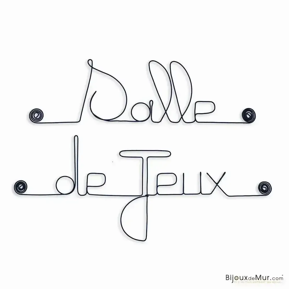 Autres décorations murales - Déco porte " Salle de jeux " - BIJOUX DE MUR