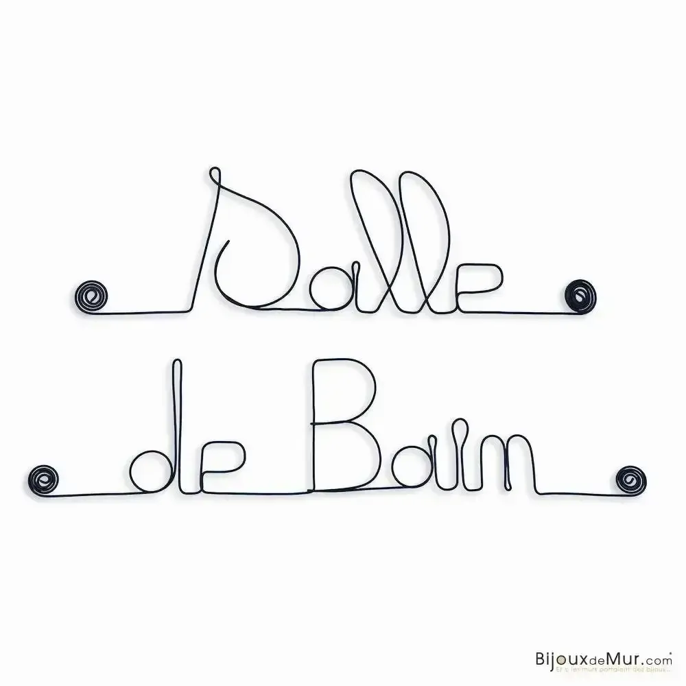 Other wall decoration - Bathroom Door Decoration in metal wire - BIJOUX DE MUR