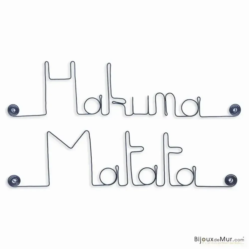Other wall decoration - "Disney" Wire Wall Decoration: Hakuna Matata - BIJOUX DE MUR
