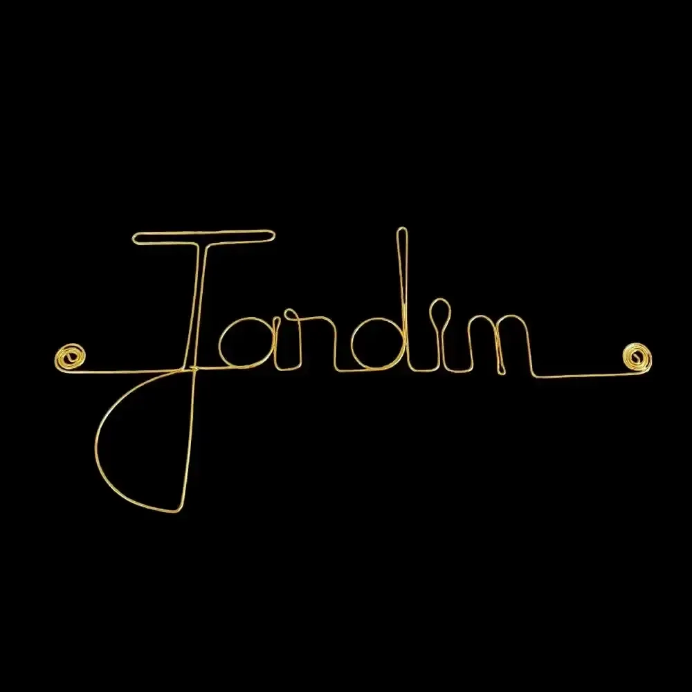 Autres décorations murales - Décoration Murale - Mot en fil de Laiton Doré " Jardin " - BIJOUX DE MUR