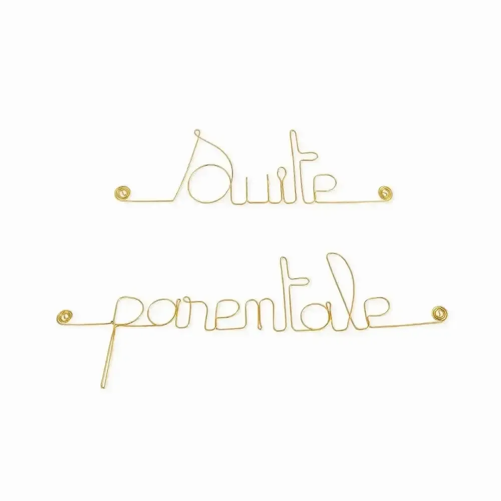 Other wall decoration - Décoration Murale de porte en Laiton Doré " Suite parentale" - BIJOUX DE MUR