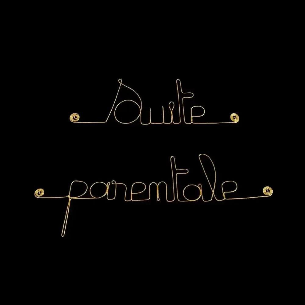 Other wall decoration - Décoration Murale de porte en Laiton Doré " Suite parentale" - BIJOUX DE MUR