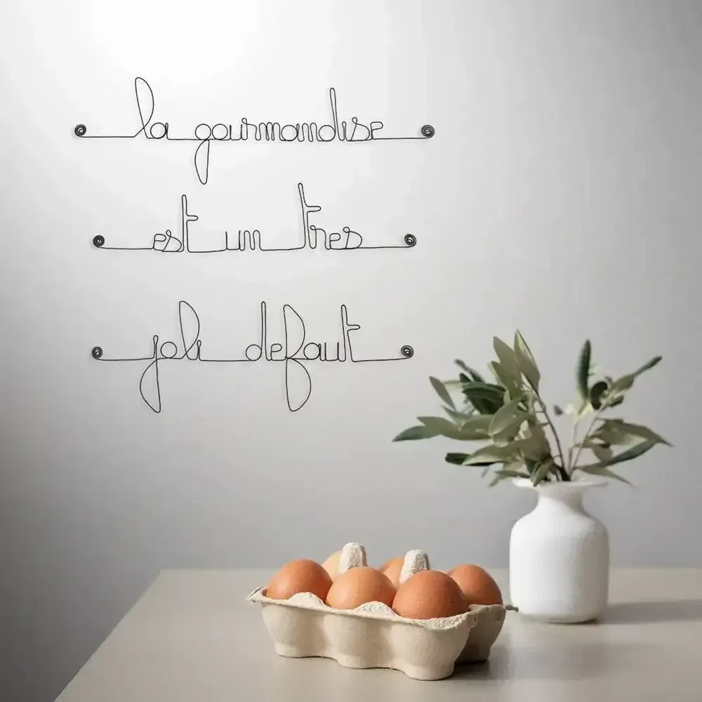 Other wall decoration - Metal Kitchen Quote Wall Decoration - Gourmandise - BIJOUX DE MUR