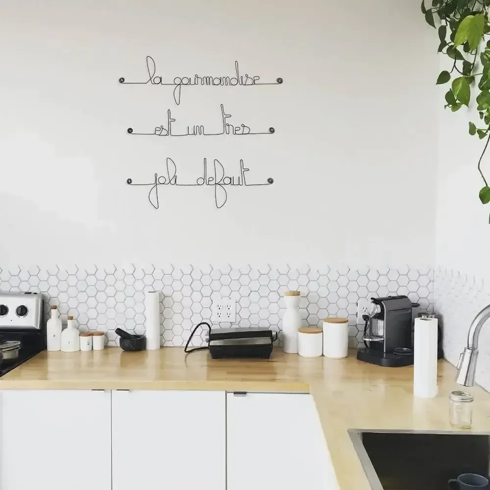 Other wall decoration - Metal Kitchen Quote Wall Decoration - Gourmandise - BIJOUX DE MUR