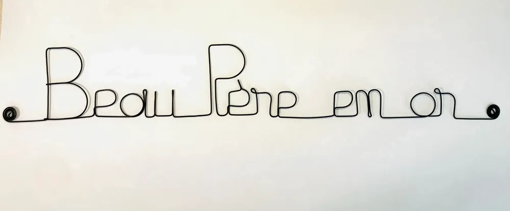 Other wall decoration - Golden Father-in-law Wire Wall Decoration - BIJOUX DE MUR