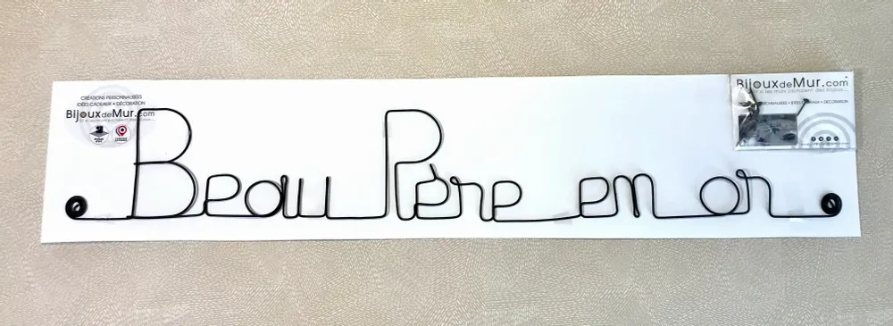 Other wall decoration - Golden Father-in-law Wire Wall Decoration - BIJOUX DE MUR